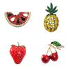 Rhinestone Watermelon Brooch Pin - Creative Fruit Design Corsage Accessories