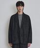 Costume O’Clock Denim Loose Fit Washed Blazer Cp Black Coosjk044Cpblack