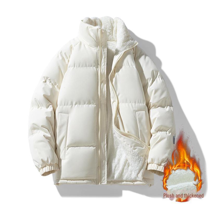 Dicke, mit Baumwolle gefütterte Winterjacke für Herren, warme, lockere Passform für junge Männer