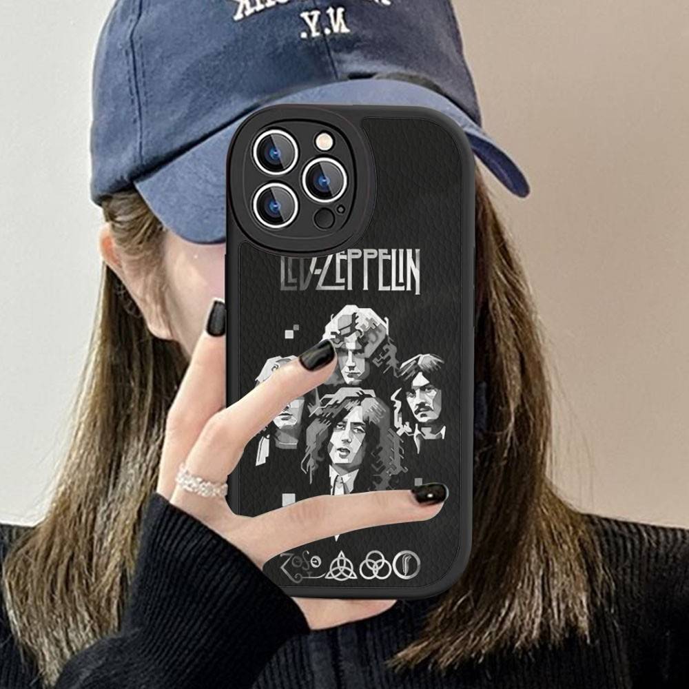 

Rock L-Led Vintage Band Z-Zeppelin For IPhone 16 15 14 13 12 11 Pro Max Plus Shockproof Leather Soft Phone Cover iphone 11 pro