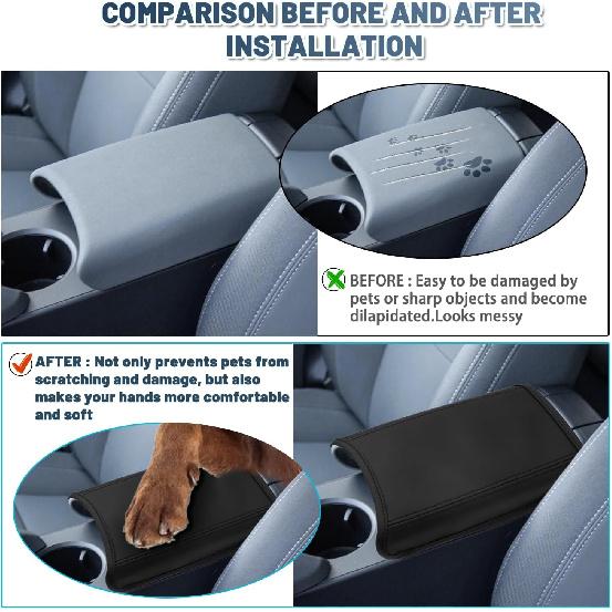 Ruiya Polestar 2 Armrest Cover 2021-2025 Polestar 2 Accessories Center Console Cover Auto Armrest Cover Protector Compatible with 2021 2022 2023 2024