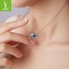 Popular Devil'S Eye Necklace Men'S And Women'S Cross-Border Fashion S925 Sterling Silver Necklace