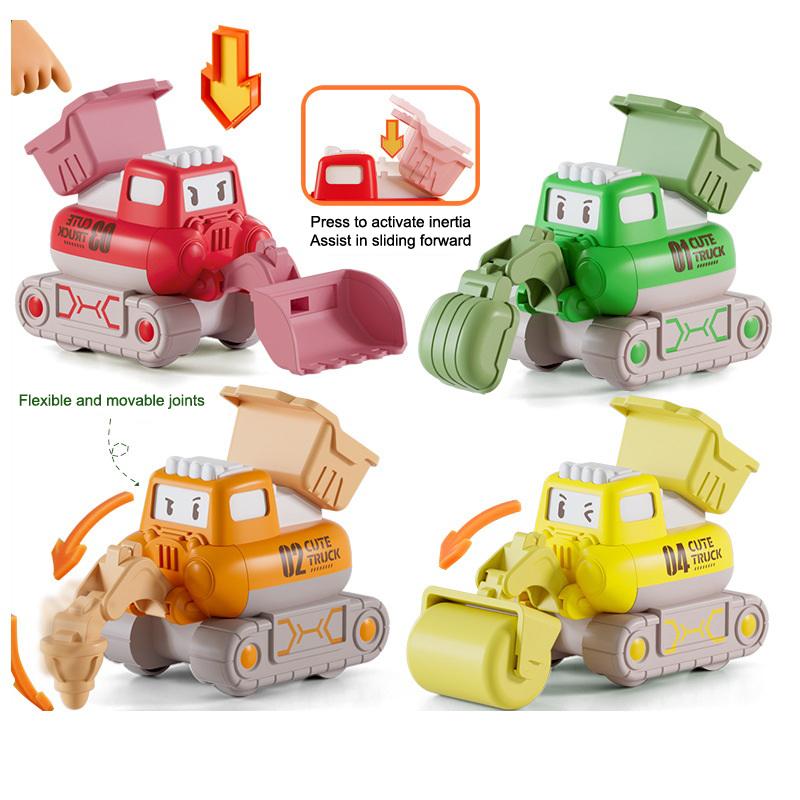 Mini Excavators Fun Construction Car Toys Educational Children Cognitive Interactive Puzzle Toys Creative Excavator Toys