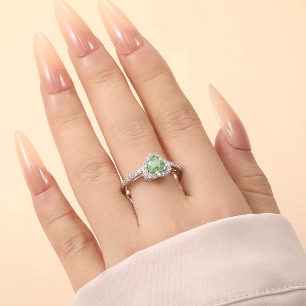 

Bohemian 6-Piece Set With Diamond Leaf Ring Open Jewelry Combination