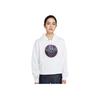 Paris Saint-Germain Fleece-Lined Casual Pullover Hoodie Long Sleeve Sweatshirt Women Tops White CZ7496-100
