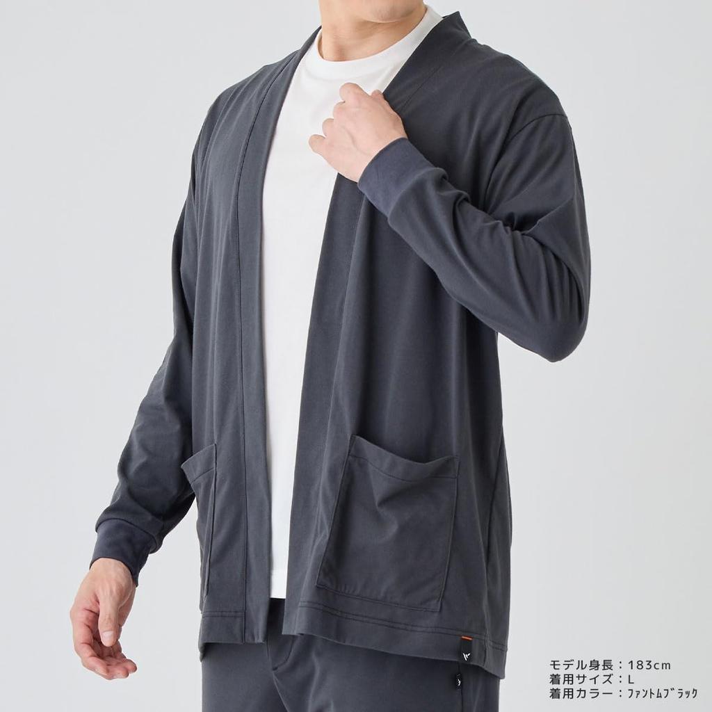 Venex Recovery Days Langarm Melange Größe L Strickjacke, Herren, Grau,