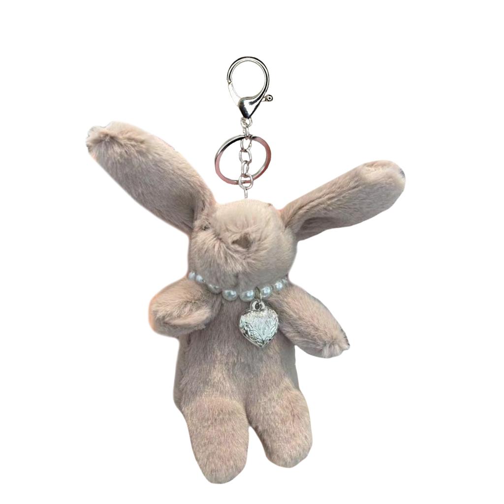 Lovely Plush Rabbit Charm Keychains Sweet Pendant Car Keyring Backpack Decoration Fashion Jewelry for Women Girls