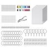 251 Pieces Shrink Keychain Kit Includes Hole Punch Shrinkable Art Colorful Tassels