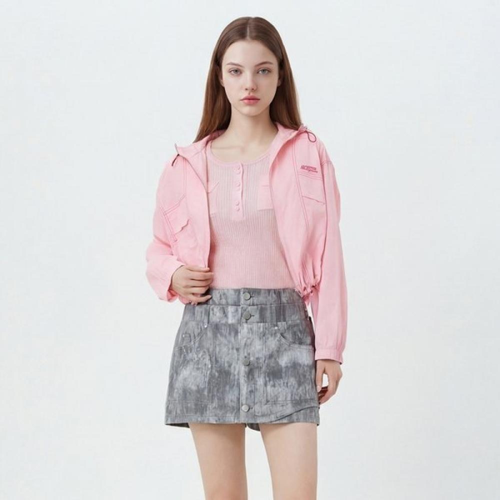 EGOIST Color Stitch Hoodie Short Jumper  Es2tz401 