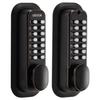 Mechanical Keyless Entry Door Lock, 2.0 Code Upgrade, 4-7 Digits Code, Double-Sided Push Button Combination Mechanical Keypad Door Knob, Auto Locking,