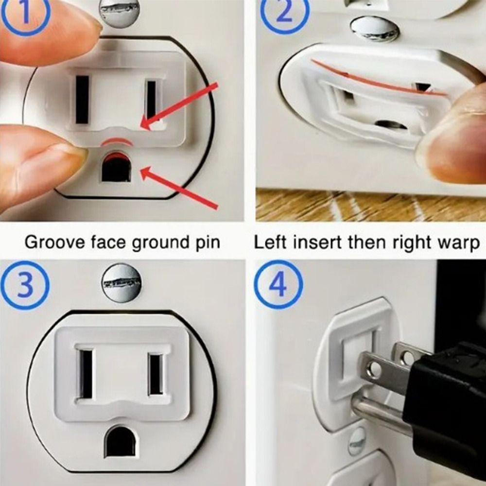 Flammhemmendes PC-Material Steckdosen-Stabilisator ABS-Stecker Klare Steckdoseneinsätze Lose Stecker Fixieren 10er-Set Mühelos Befestigungen