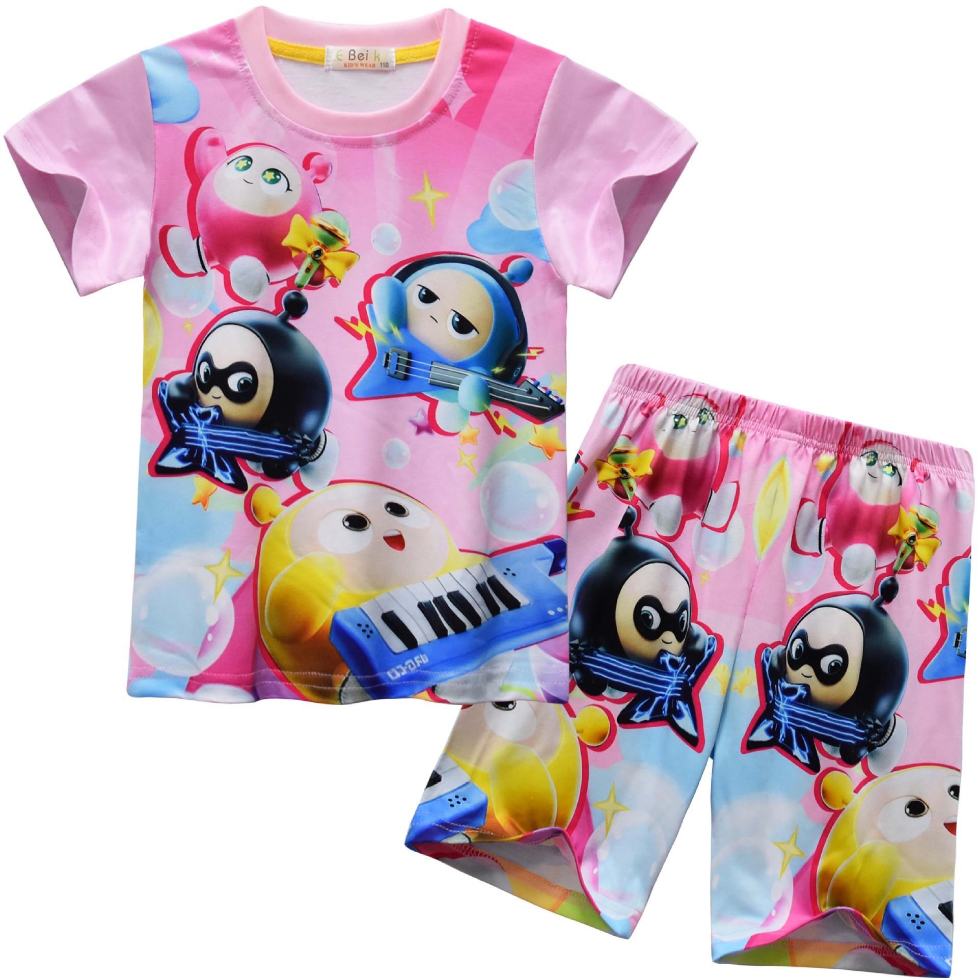 

Short-Sleeved Cartoon Digital Printing, Middle-Aged And Older Children S Daily Loungewear, Short-Sleeved + Shorts Set 92269 140