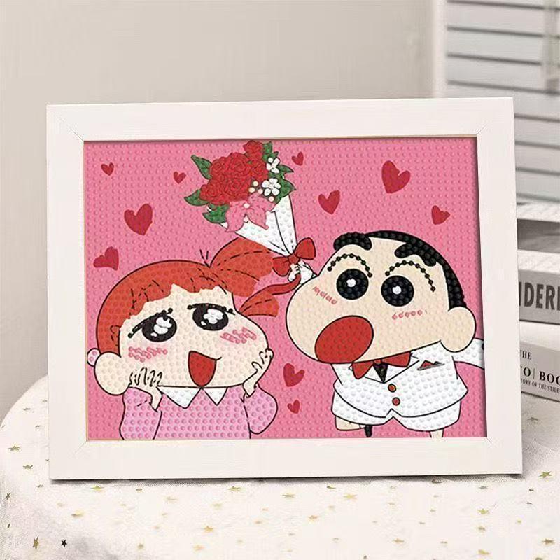 Kuromi Cartoon Diamond Painting Kit: Peace & Joy DIY Gift for Students and Kids.