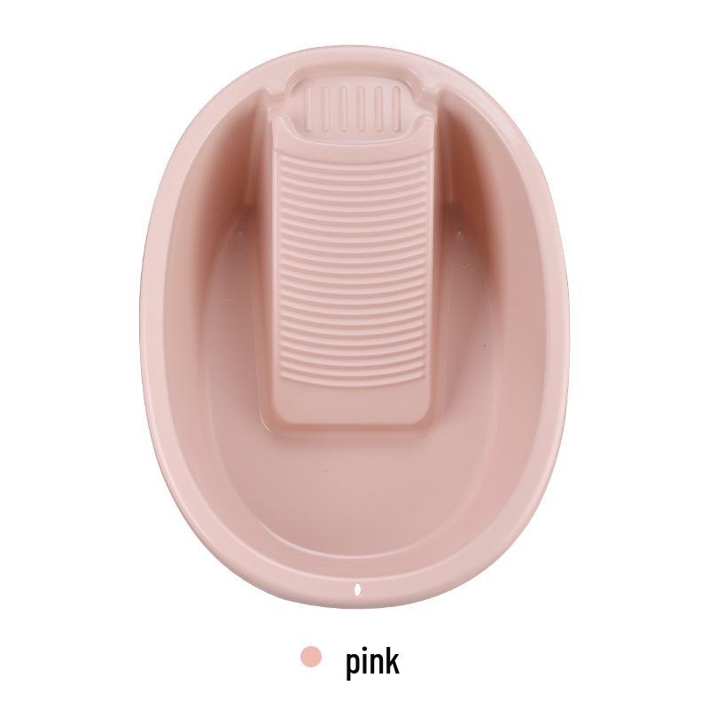 Round Baby Washing Basin with Thickened Plastic Washboard for Household Use