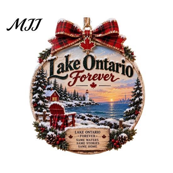 Acrylic Decor Pendant Lake Ontario Forever Christmas Ornament, Now And Always Decoration Hanging Decoration, for House Home