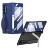 Подходит для чехла для мобильного телефона Samsung Z Fold7 Новый чехол с магнитным шарниром Пленка Встроенный силиконовый ремешок-браслет Подставка Защитный чехол