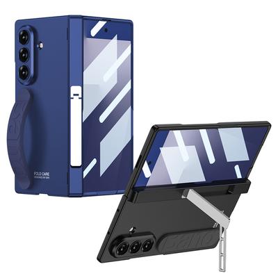 Suitable for Samsung Z Fold7 Mobile Phone Case New Magnetic Hinge Case Film Integrated Silicone Wristband Bracket Protective Cover