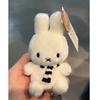 Miffy Plush Doll Black And White Striped Scarf Hanging Pendant Christmas Gift