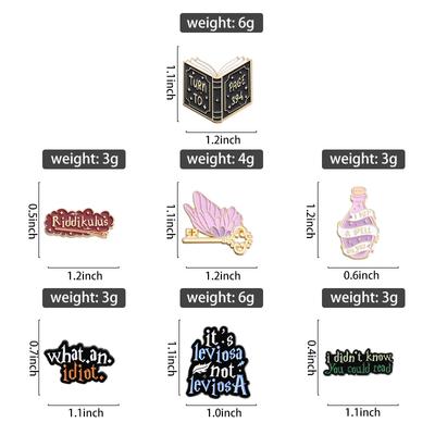 Butterfly Key Curse Witch Enamel Pins Custom Wizard Brooches Lapel Badges Magic Movie Book Jewelry Gift for Fans Friends