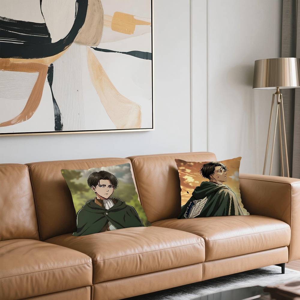 L-Levi Ackerman Pillow Cover Sofa Cushion Cover Home Room Decoration Children Gift