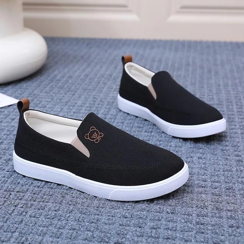 zapatos de mujer women fashion sweet anti skid canvas shoes lady classic blue comfort spring & summer loafers & shoes ab553