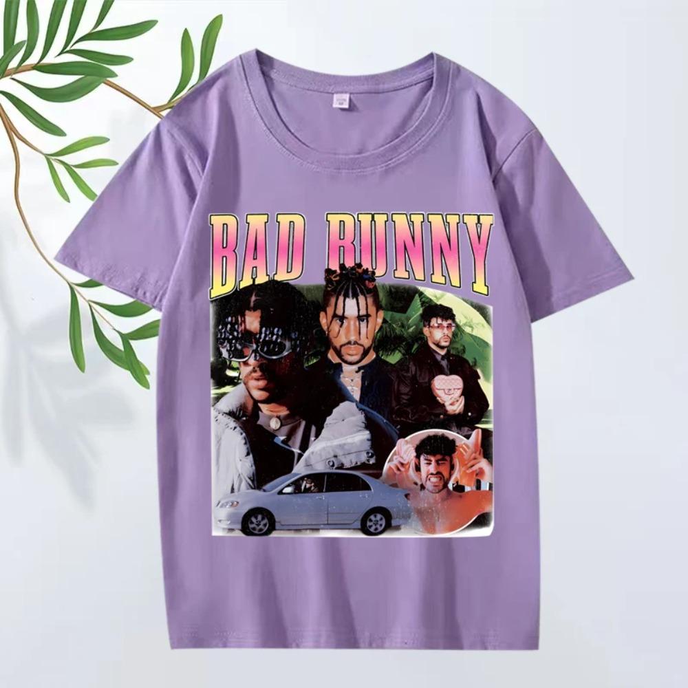 Bad Bunny classic T Shirt 2025 new men ’s women Oversized 100%  streetwear short sleeve Summer print graphics Unisex tops
