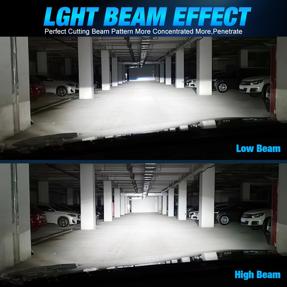 2 stk H7 Bi Led 1:1 LED-projektor Trådløs LED-minilinse H11 H8 9005 HB3 9006 HB4 projektorlinse 20000Lm Bilfrontlyktpærer Plug&Play Turbolampe LHD