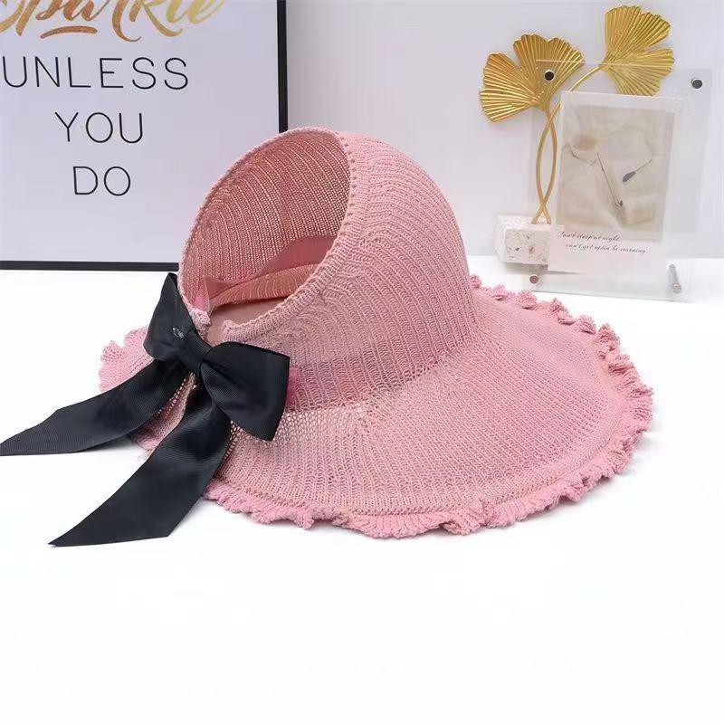 

Women s Summer Wavy Edge Sun Hat - Rollable Straw with Large Brim for Outdoor Travel & Beach Protection