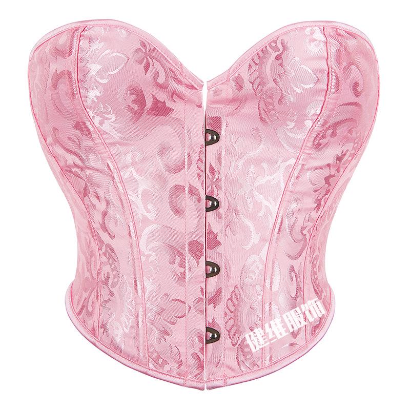 Vintage Fishbone Corset Crop Top: Drawstring, Waist Cincher, Tummy Control, Backless, Short Court Bodysuit with 4 Hooks.