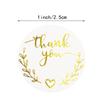500 Aufkleber/Rolle Goldfolie Dankeschön-Aufkleber Geschenkkartenboxen Partyverpackungsdekoration Backwarenverpackung