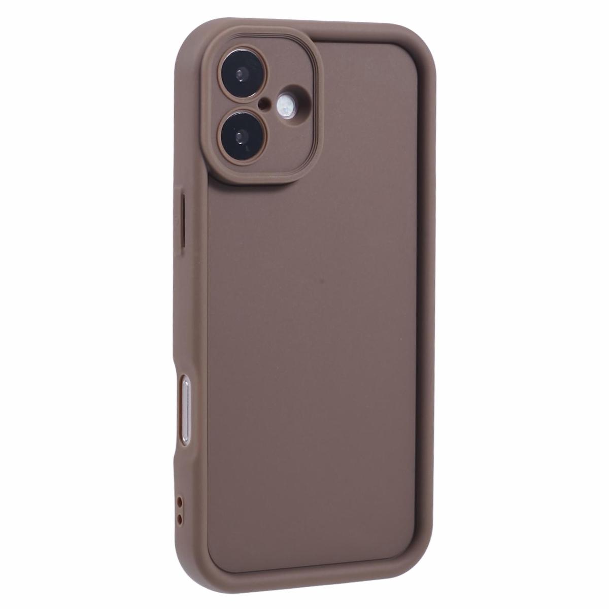 

For iPhone 16 Case Grooved Design TPU Anti-Slip Phone Cover D
