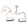 HH Pickup White Prewired HH Humbucker Pickup Set with Tone Volume Circuit for ST Electric Guitar