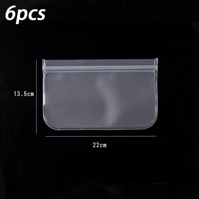 Fresh-Keeping Bag Reusable Eva Food-Grade Preservation Bag For Vegetables Meat Grains Storage Sealed Refrigerator Bag 6Pcs S