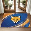 Leicester City Football Design Crystal Velvet Rug Soft Decorative Mat for Bedroom Entrance