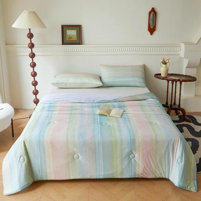 

2025 new cool silk summer quilt air conditioner quilt summer cool quilt machine washable single double summer thin 150x200cm 1pcs