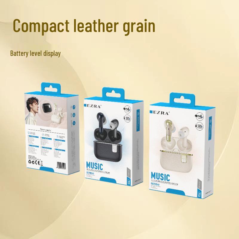 

Huaqiangbei Premium Bluetooth Sports Earphones with Leather Texture and Power Display чорний