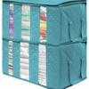 Nonwoven Fabric Blanket Storage Bag With Sealed Closure For Bedroom And Travel Organization