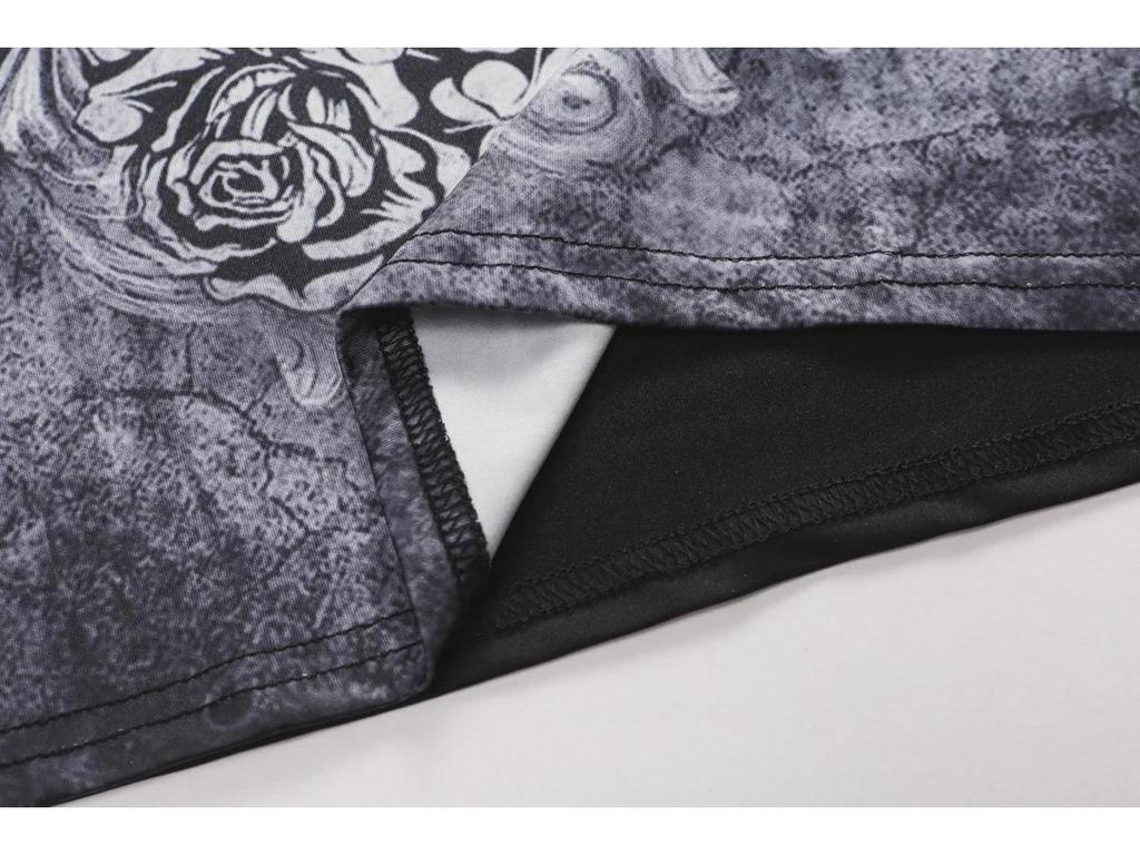 Women's Alien Skull Digital Print Backless Vest