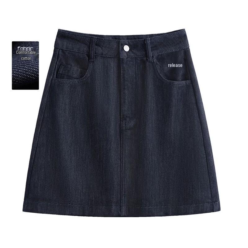 Women s High-Waist A-Line Lyocell Denim Mini Skirt M