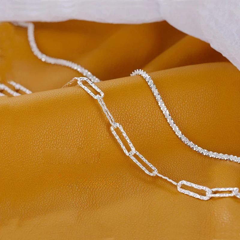 925 Silver Bracelets for Women Korean Designer Double Layered Starry Sky Wedding Jewelry Fashion