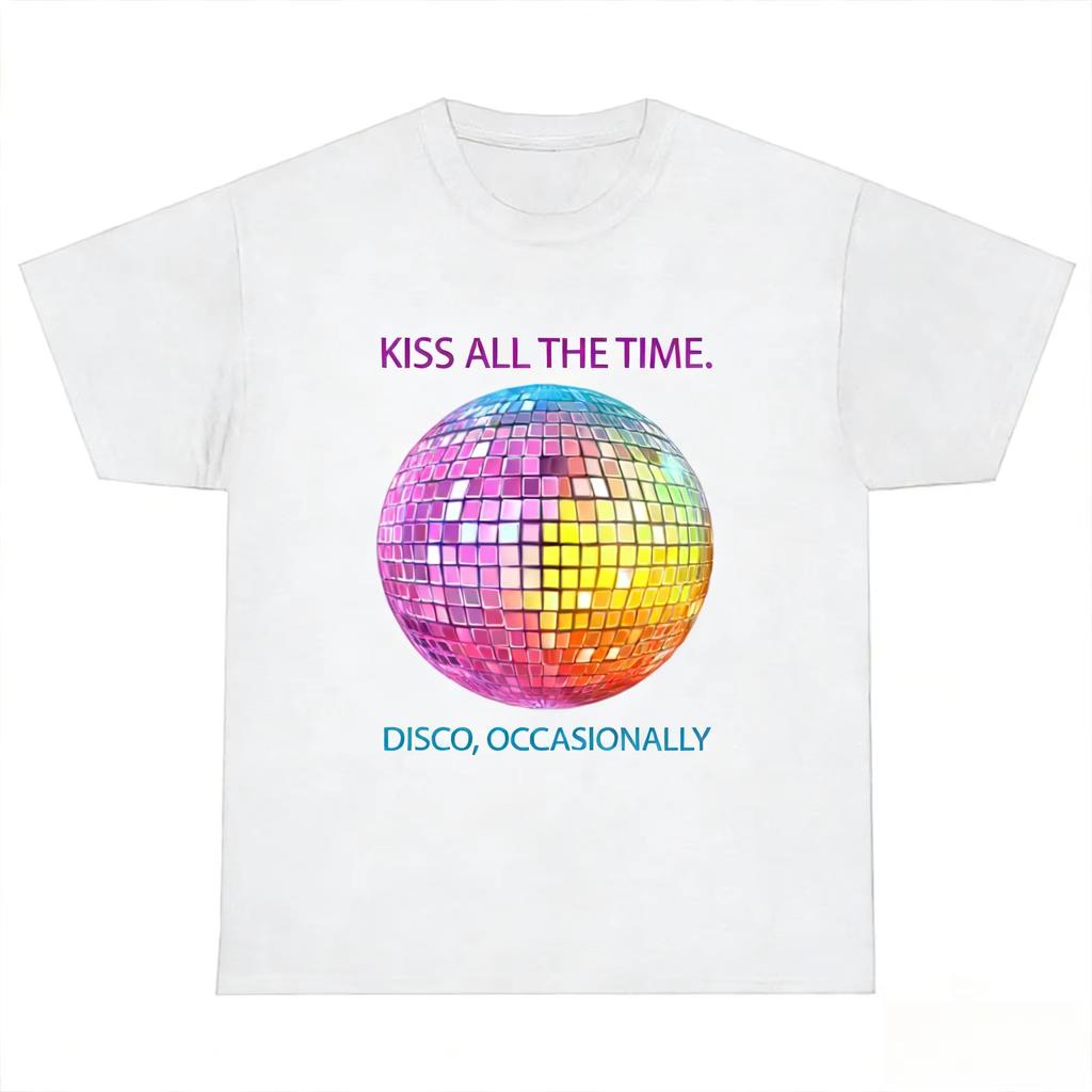 Kiss All the Time Disco Occasionally Harry Styles 2026 Album Unisex 100cotton Shirt Summer ONeck Short Sleeve Tshirt Fan Gift