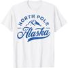 North Pole Alaska AK Vintage Mountains Vacation Souvenir T-Shirt