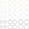 90Pcs 9 Style 304 Stainless Steel & 316L Surgical Stainless Steel Earring Findings Wine Glass Charms Findings Mixed Color 20~34x0.5~0.8mm 10pcs/style