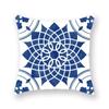 Blue Mandala Flower Geometric Print Pillowcase Living Room Sofa Bedroom Car Office Cushion Cover Home Decoration Ornament