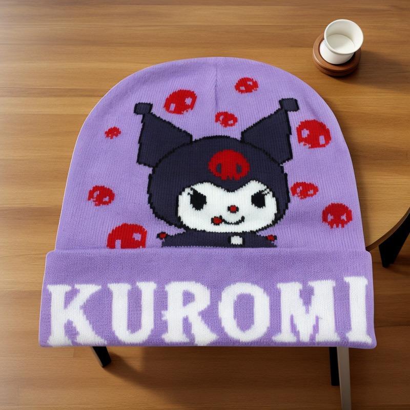 Hllokitty knitted hat cartoon cute kt cat cold hat girls autumn and winter warm cover wool hat