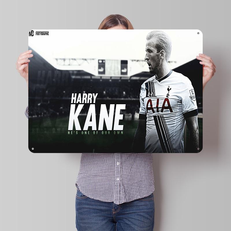 Harry Kane Football Printed Poster Customized Retro Wall Art Vintage Metal Tin Signs for Home Aesthetic Room Decor Men Wand Deko