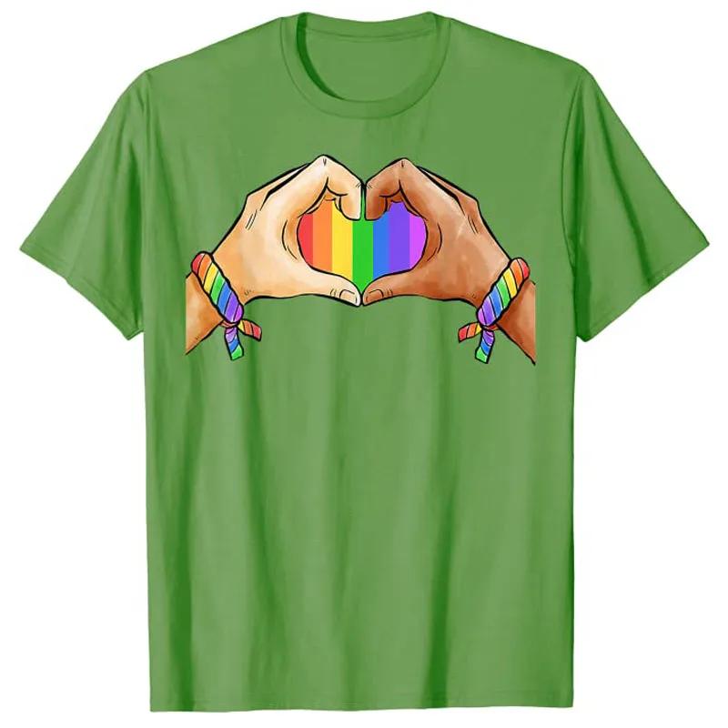 Gay Pride Clothing LGBT Rainbow Flag Heart Unity TShirt Love Unit Graphic Saying Tee Tops Lgbtq Aesthetic Clothes HuUnisex Rights