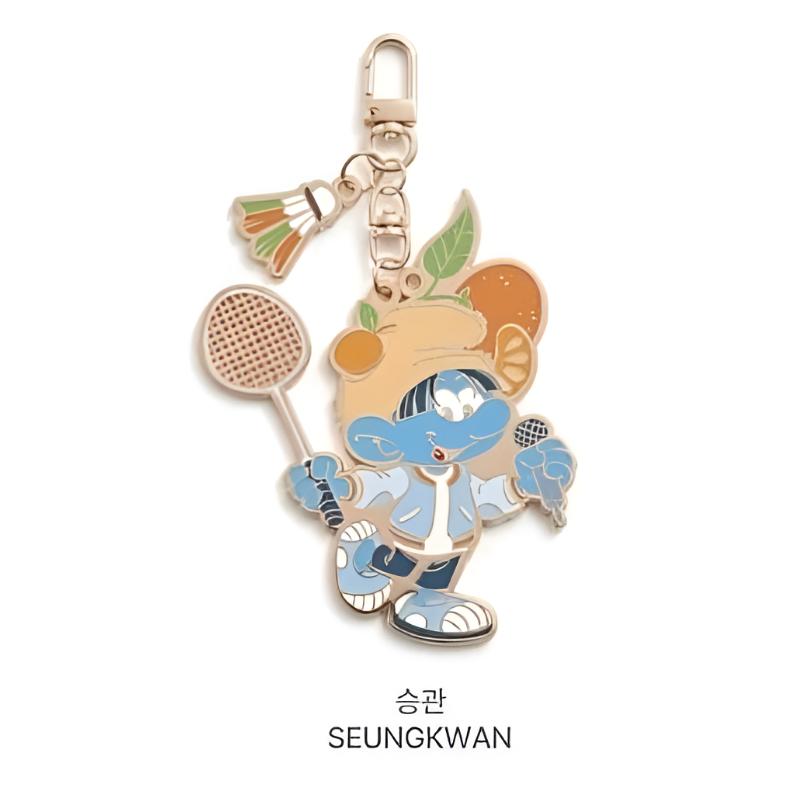 Seventeen X The Smurfs Metal Keyring | Random / Member Select | Korea Limited
