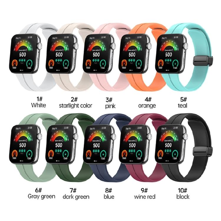 Versatile Silicone Watch Strap with Magnet Stylish Magnetic Silicone Band Sweat Resistant Watch Band for Watch Fit3