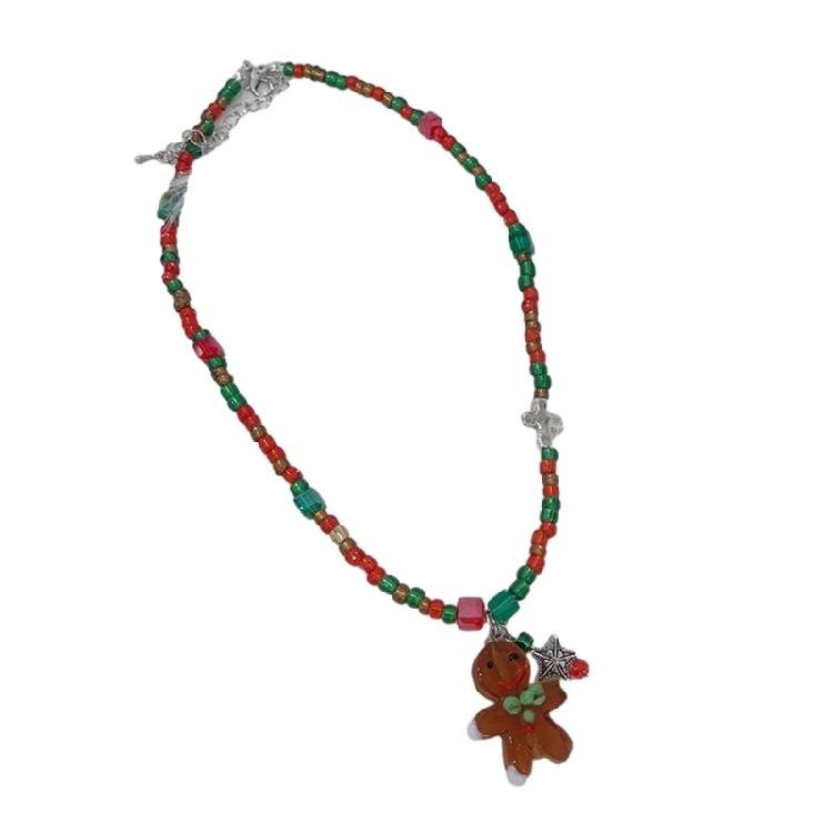 Christmas Pendant Necklace Beads Bracelet Lady Accessories Fashion Necklaces 1